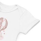 Happy Easter (Personalised Bunny Hot Air Baloon Print Bodysuit)
