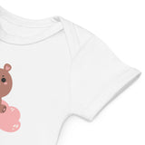 Body pour bébé fille avec motif ours sur un nuage 