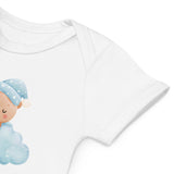 Blue Bear On A Cloud Baby Boy Due Bodysuit