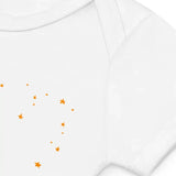 Orange Personalised Bodysuit in White - Cozy Crew Club
