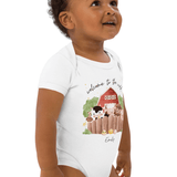 Welcome to the World Farm Animals (Personalised Name Bodysuit) - Cozy Crew Club