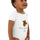 Welcome to the World (Personalised Name Bear Bodysuit) - Cozy Crew Club