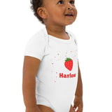 Strawberry Personalised Bodysuit - Cozy Crew Club