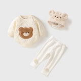 Bear 3 Piece Winter Set (Romper, Leggings, Hat)