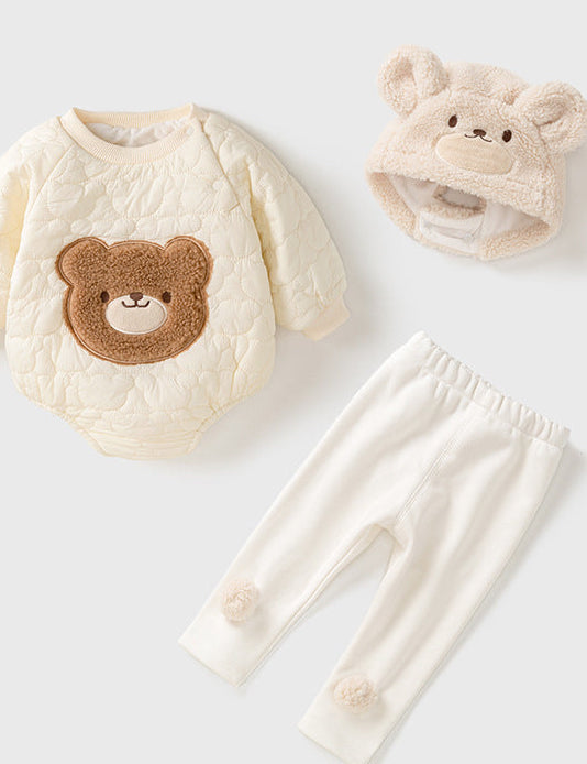 Bear 3 Piece Set (Bodysuit, Leggings, Hat) Cozy Crew Club Outfit Sets mora-uk.myshopify.com bear-3-piece-winter-set-bodysuit-leggings-hat   allproducts, Baby, baby collection, bear, bear collection, BFCM-30, China, CHRISTMAS20, clothing, daywear, headband, https://www.alibaba.com/product-detail/2021-Summer-Cotton-Babys-Bear-Print_1600355038752.html?spm=a2700.shop_plser.41413.28.583a3b41hqeqqQ, LINECARD, new in, nonpersonalised, outfit, PADDY10, pramsuit, set, shorts, summersale24, tshirt, WINTER20, zero