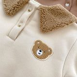 The Winter Fur Bear Hooded Pramsuit