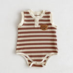 The Bear Beach Stripe Bodysuit - Cozy Crew Club