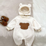 The Love Fur Bear Knitted Hooded Pramsuit - Cozy Crew Club