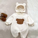 The Love Fur Bear Knitted Hooded Pramsuit - Cozy Crew Club