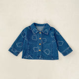 Zweiteiliges Jeansset für Babys mit aufgesticktem Bären