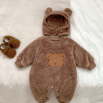 The Love Fur Bear Knitted Hooded Pramsuit - Cozy Crew Club