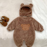The Love Fur Bear Knitted Hooded Pramsuit - Cozy Crew Club