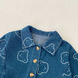 Zweiteiliges Jeansset für Babys mit aufgesticktem Bären