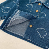 Zweiteiliges Jeansset für Babys mit aufgesticktem Bären