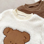 The Love Fur Bear Knitted Hooded Pramsuit - Cozy Crew Club