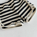 The Bear Beach Stripe Shorts & T-Shirt - Cozy Crew Club