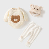 Bear 3 Piece Winter Set (Romper, Leggings, Hat)