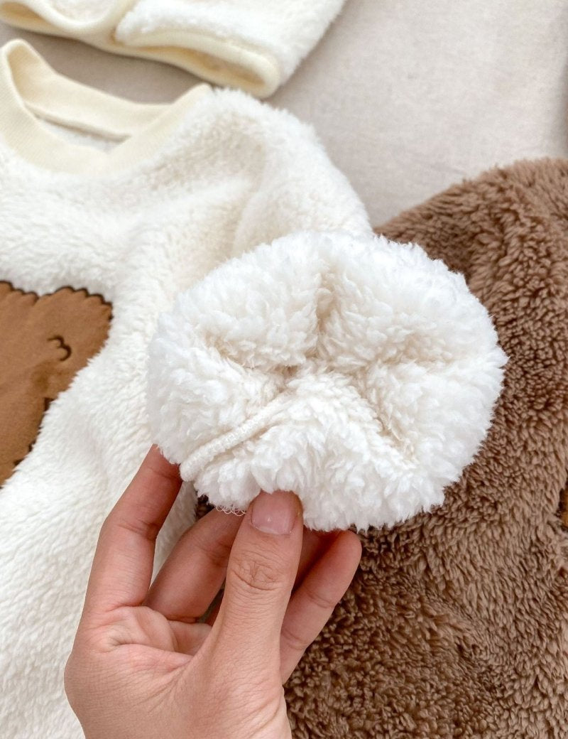 The Love Fur Bear Knitted Hooded Pramsuit - Cozy Crew Club