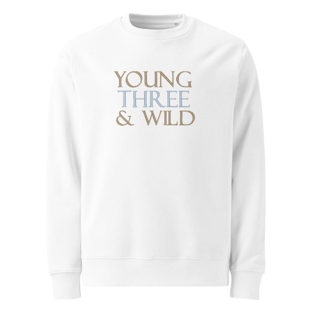 Young THREE and Wild 3rd Birthday Sweatshirt Personalised