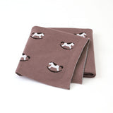 Brown Horse Polo Crotchet Baby Blanket