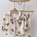 Cozy Bear Pyjamas - PJ Set 100% Cotton - Cozy Crew Club