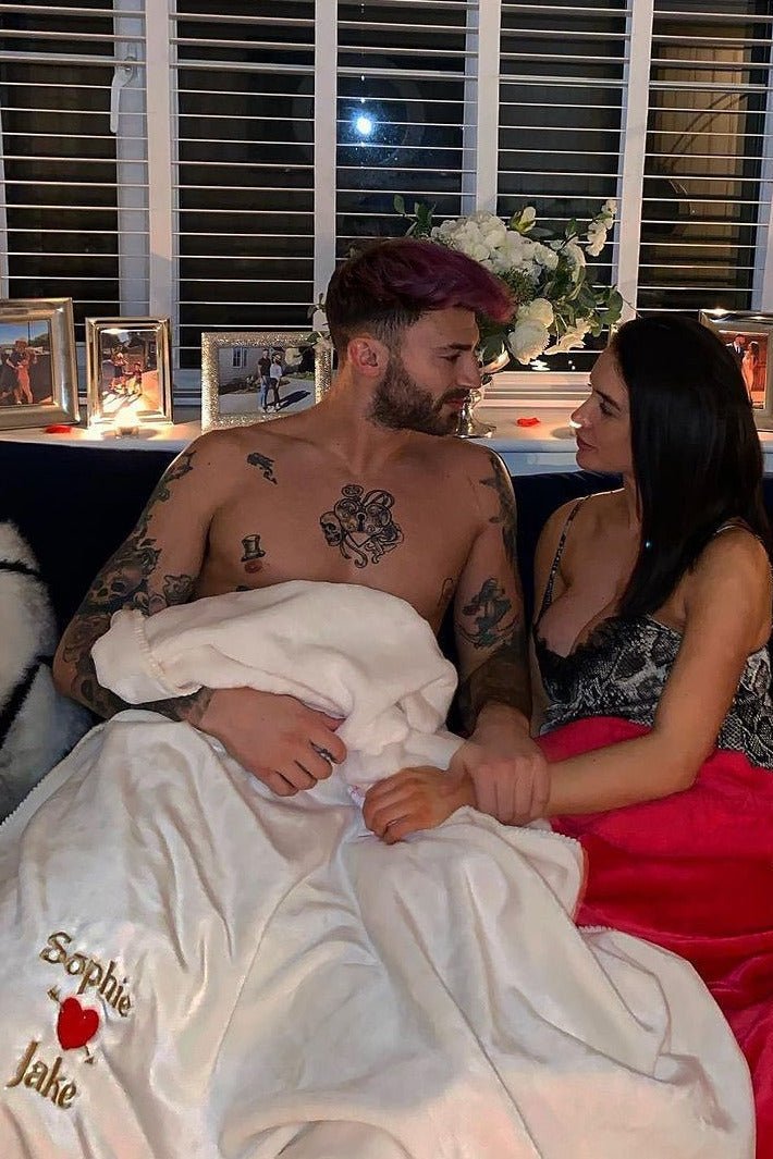 Couples Personalised Microfibre Soft Sofa Blanket - Cozy Crew Club