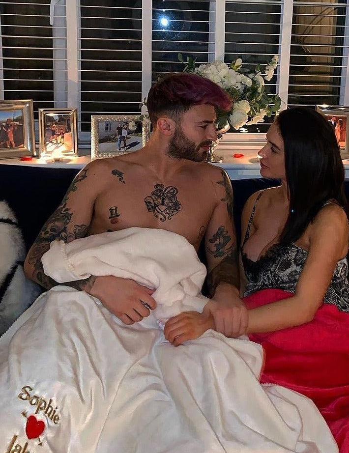 Couples Personalised Microfibre Soft Sofa Blanket - Cozy Crew Club