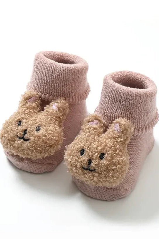 Boucle Teddy Slipper Socks For Little Feet - Cozy Crew Club