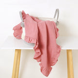 Pink Frill Organic 100% Cotton Baby Blanket