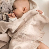 Stone Frill Organic 100% Cotton Baby Blanket