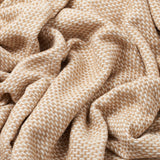 Mora Interior Eco (Beige Plaid) Soft Cotton Sofa Throw Blanket