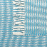 Mora Interior Eco (Turquoise Blanket) Throw, Chunky Knit, Cotton, Blue