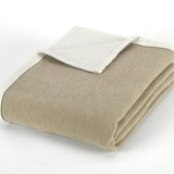 Mora Recycled Cotton (Beige) Soft Cotton Sofa Throw Blanket