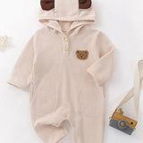 The Pointy Bear Knitted Hooded Playsuit - Cozy Crew Club