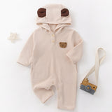 The Pointy Bear Knitted Hooded Playsuit