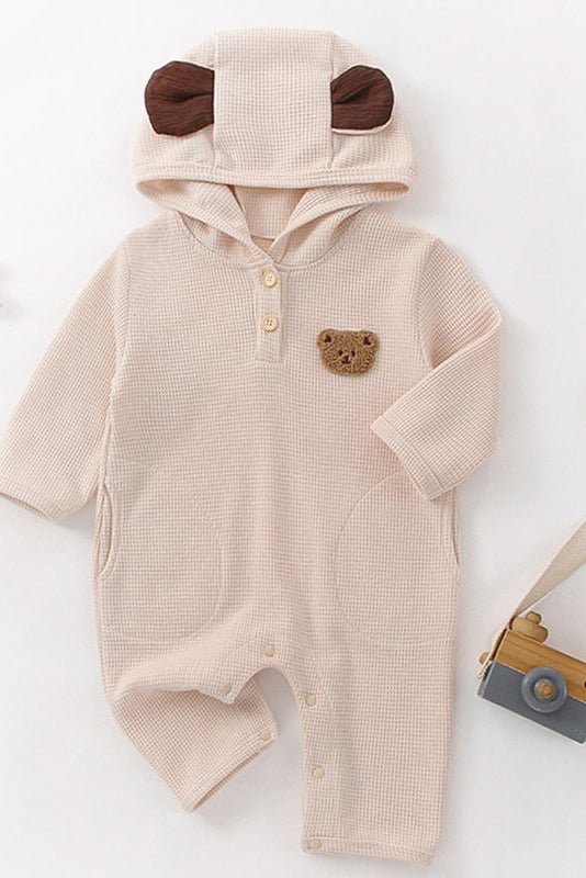 The Pointy Bear Knitted Hooded Playsuit - Cozy Crew Club