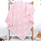Pink Bunny Crotchet Baby Blanket