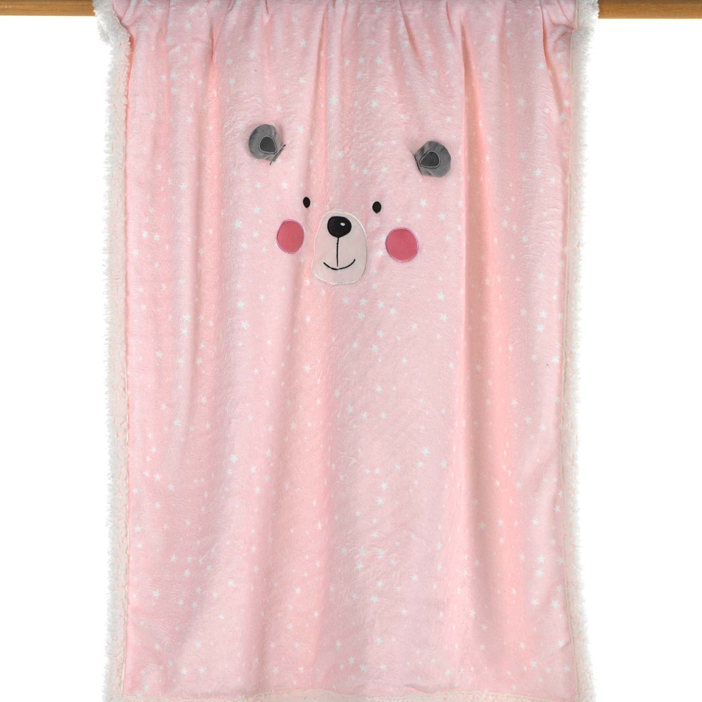 Mora Karu (Pink, Blue or White) Personalised Microfibre Soft Baby Blanket