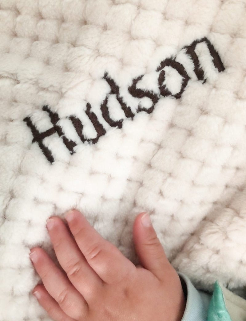 Cocole (Beige) Personalised Microfibre Soft Baby Blanket - Cozy Crew Club
