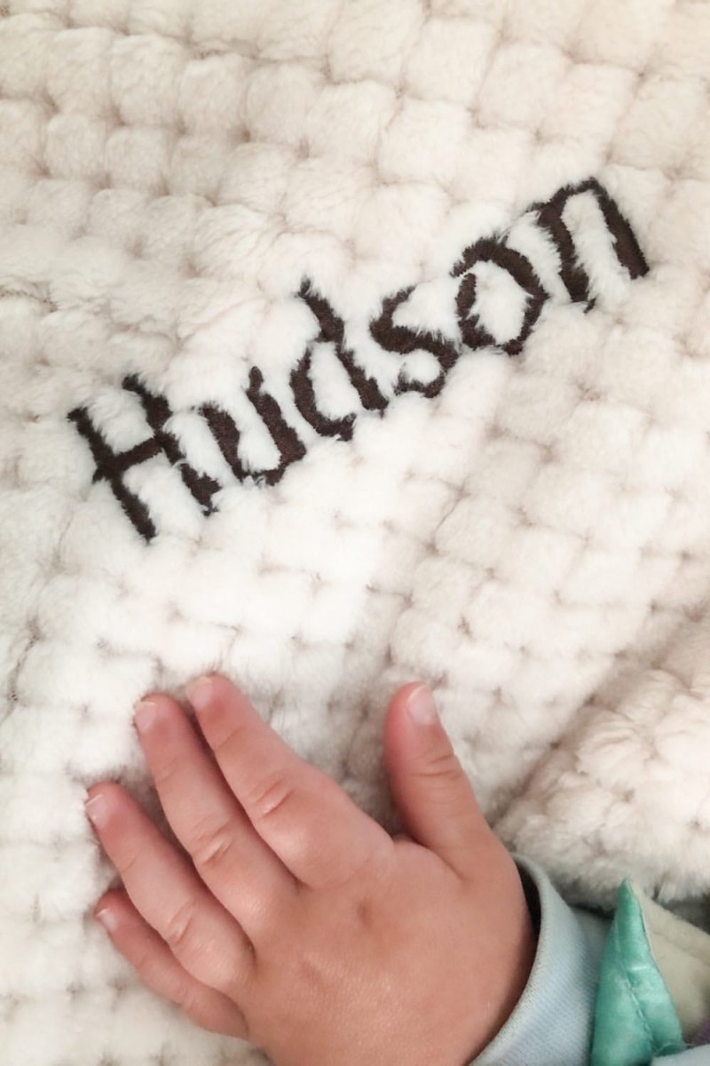 Cocole (Beige) Personalised Microfibre Soft Baby Blanket - Cozy Crew Club