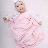 Mora Lua (Pink, Blue, White or Grey) Personalised Microfibre Soft Baby Blanket
