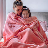 Mora Sofing (Pink) Personalised Microfibre Soft Sofa Blanket