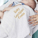 Mora Cocole (Grey) Personalised Microfibre Soft Baby Blanket - Cozy Crew Club