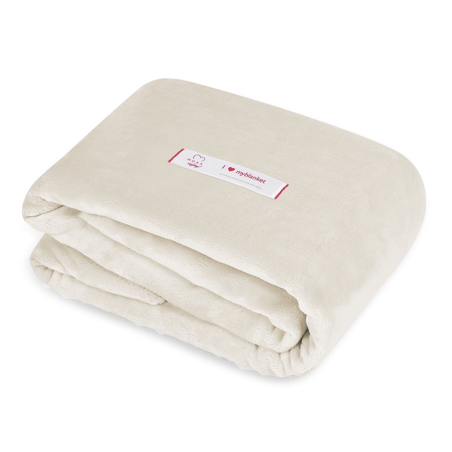Mora Sofing (Natural White) Personalised Microfibre Soft Sofa Blanket