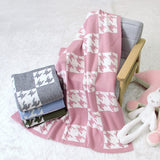 Plaid Pink Crotchet Baby Blanket