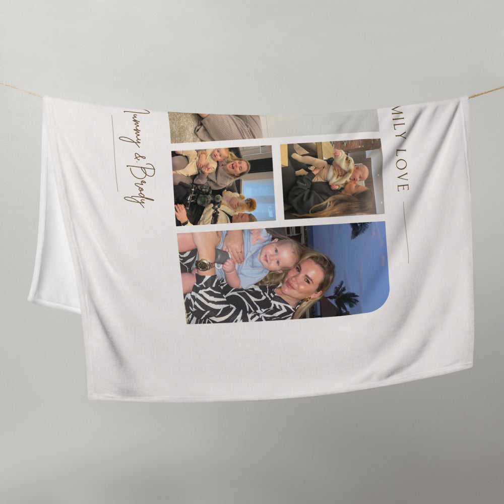 Family Moments Photo Print Throw Blanket